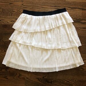 Worthington White Layered Skirt with Ruffles